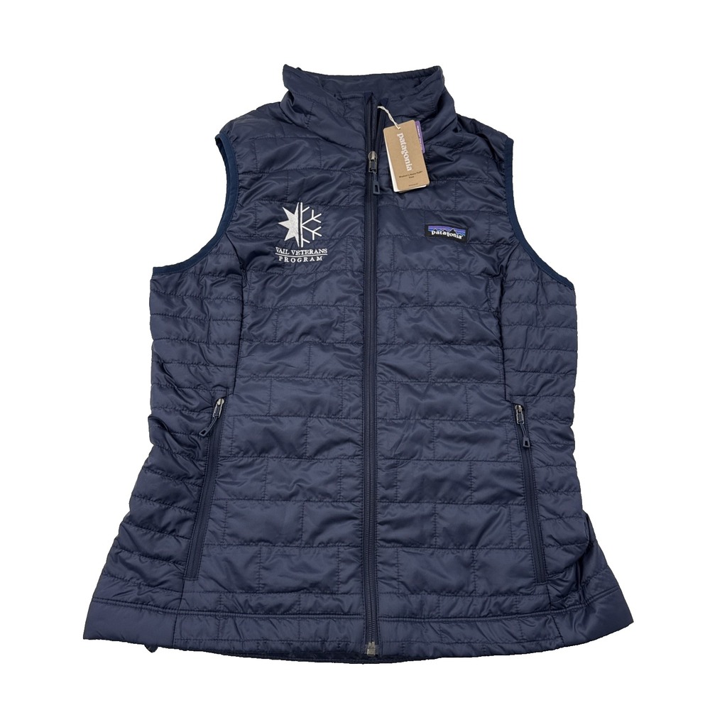 Patagonia Nano Puff Vest Womens Blue‎ Style 84247 Vail Logo